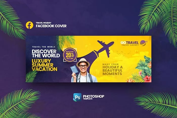 Travel Facebook cover photo design