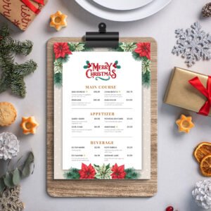 christmas menu design 3