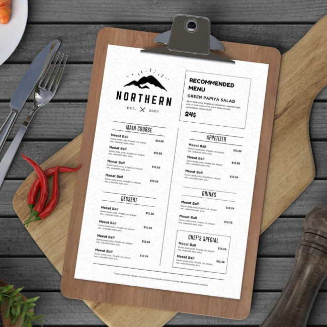 Elegant Restaurant Menu Design Template – Fully Editable in Canva