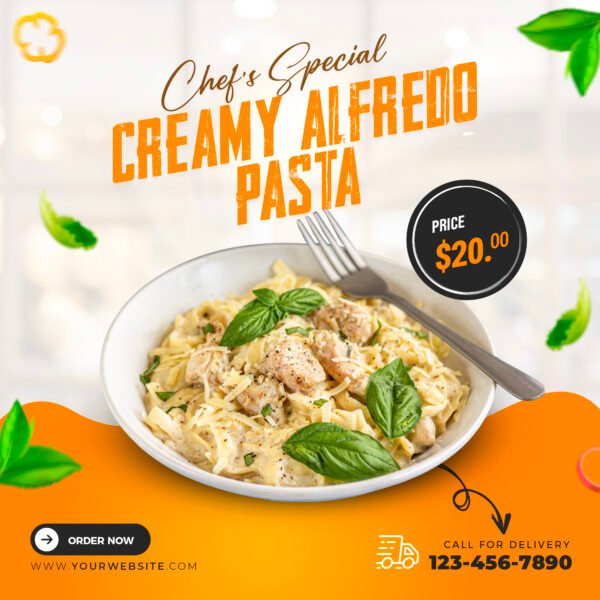 Restaurant Instagram Post Template | Canva Editable